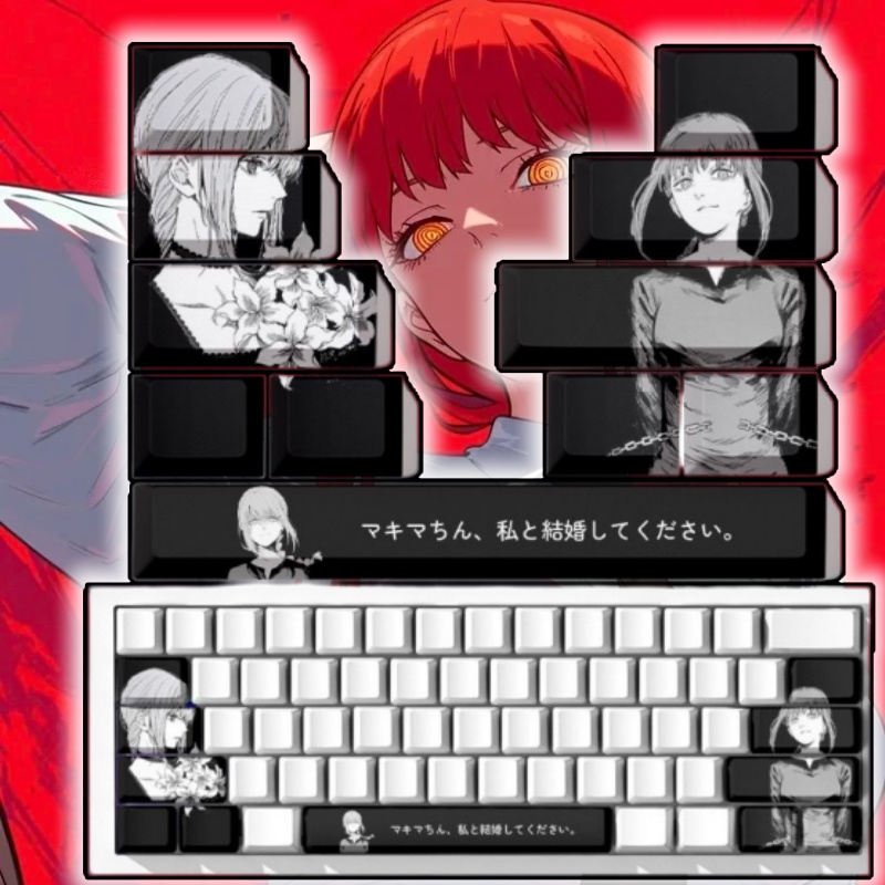 Jjk Gaming Accessories - Teclas Temáticas Chainsaw Man Makima para
