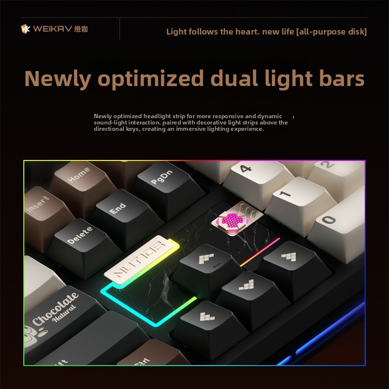 Teclado Mecânico WEIKAV NUT108 - Gaming Accessories Kit avaliação e preço