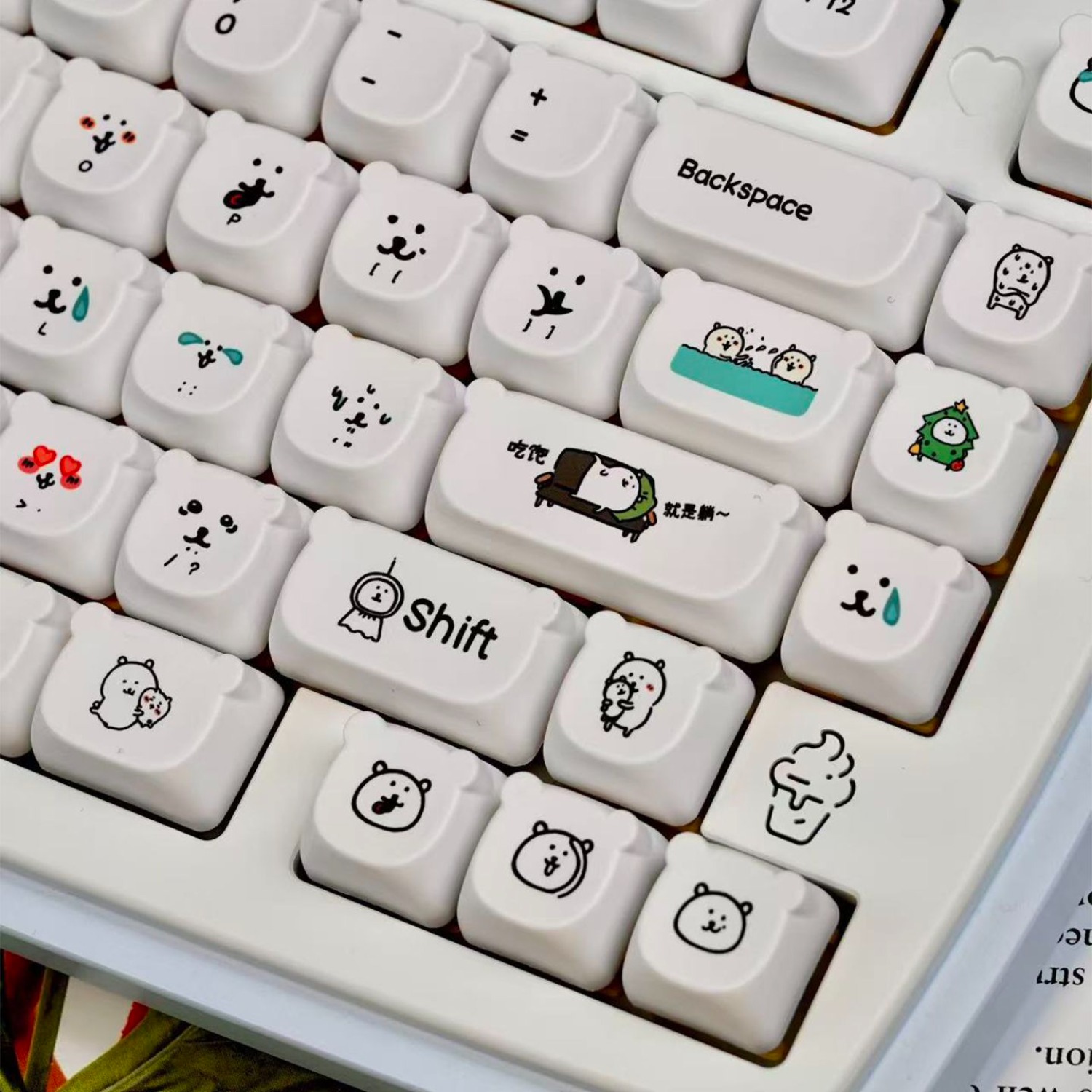 Teclas PBT Kawaii Cartoon Joke - Gaming Accessories Japan avaliação e preço