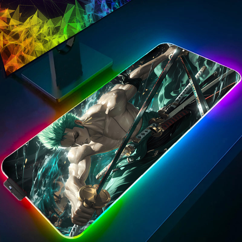 Uma peça zoro mouse pad rgb ac - Gaming Accessories For Pc avaliação e preço